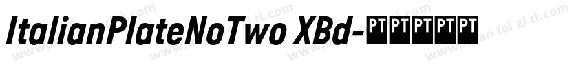 ItalianPlateNoTwo XBd字体转换